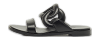 Black Leather Lagune Flat Slide thumbnail 3