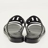 Black Leather Lagune Flat Slide thumbnail 7