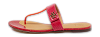 Kira Pink/Orange Lizard Embossed Leather Thong Flat Sandals thumbnail 0