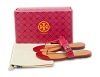 Kira Pink/Orange Lizard Embossed Leather Thong Flat Sandals thumbnail 3