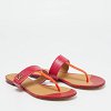 Kira Pink/Orange Lizard Embossed Leather Thong Flat Sandals thumbnail 8