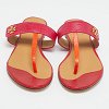 Kira Pink/Orange Lizard Embossed Leather Thong Flat Sandals thumbnail 9