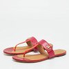 Kira Pink/Orange Lizard Embossed Leather Thong Flat Sandals thumbnail 10