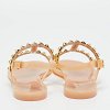 Beige Jelly Rose Studded Flat Sandals thumbnail 4