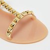 Beige Jelly Rose Studded Flat Sandals thumbnail 5