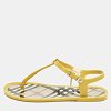 Yellow Jelly Thong Flat Sandals thumbnail 1