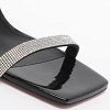 Silver/Black Glitter Slide Sandals thumbnail 6