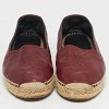Burgundy Leather Espadrille Flats thumbnail 3