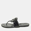Miller Black Patent Leather Thong Flats thumbnail 8