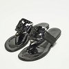 Miller Black Patent Leather Thong Flats thumbnail 1