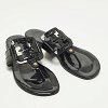 Miller Black Patent Leather Thong Flats thumbnail 3