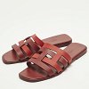 Amore Two Tone Leather Flat Slides thumbnail 3