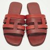 Amore Two Tone Leather Flat Slides thumbnail 4