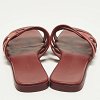 Amore Two Tone Leather Flat Slides thumbnail 5