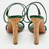 Green Patent Leather Ankle Wrap Sandals thumbnail 2