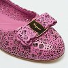 Vara Purple Leather Ballet Flats thumbnail 4