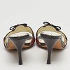 Multicolor Snakeskin Leather Bow Slide Sandals thumbnail 3