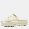 GG Beige Rubber Platform Slide Sandals thumbnail 2