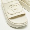 GG Beige Rubber Platform Slide Sandals thumbnail 4
