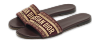 Dway Burgundy/Beige Canvas Flat Sandals thumbnail 0