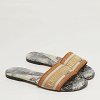 Dway Multicolor Canvas Embroidered Flat Slide thumbnail 5