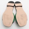 Interlocking GG Cutout Green Leather Flat Sandals thumbnail 8