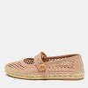 Caro Pink Knit Fabric Espadrille Flats thumbnail 1