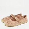 Caro Pink Knit Fabric Espadrille Flats thumbnail 2