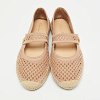 Caro Pink Knit Fabric Espadrille Flats thumbnail 3