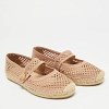 Caro Pink Knit Fabric Espadrille Flats thumbnail 4