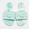 Dway Green/White Canvas Slide Sandals thumbnail 3
