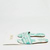 Dway Green/White Canvas Slide Sandals thumbnail 7