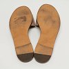 Escape V logo Beige Leather Flat Slides thumbnail 7