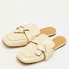 Gate Cream Leather Flat Mules thumbnail 2