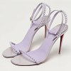 So Me Purple Patent Leather Ankle Strap Sandals thumbnail 3