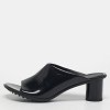 Atomic Black Leather Slide Sandals thumbnail 13