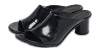 Atomic Black Leather Slide Sandals thumbnail 0