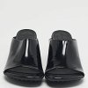 Atomic Black Leather Slide Sandals thumbnail 3