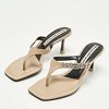 Beige Leather Thong Sandals thumbnail 2