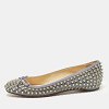 Jane Spike Grey Patent Leather Ballet Flats thumbnail 2