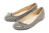 Jane Spike Grey Patent Leather Ballet Flats thumbnail 0