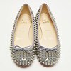 Jane Spike Grey Patent Leather Ballet Flats thumbnail 4