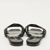 Tribute Black Leather Flat Slides thumbnail 4