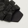 Tribute Black Leather Flat Slides thumbnail 6