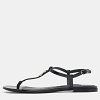 DG Logo Black Patent Leather Thong Flats thumbnail 7