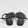 DG Logo Black Patent Leather Thong Flats thumbnail 4