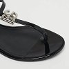 DG Logo Black Patent Leather Thong Flats thumbnail 5