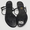 DG Logo Black Patent Leather Thong Flats thumbnail 9