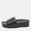 Black Monogram Leather Jumbo Platform Sandals thumbnail 1