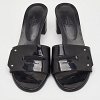 View Black Patent Leather Slide Sandals thumbnail 3